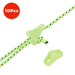 Fluorescent Guyline Adjuster for Outdoor Camping and Hiking - 10 Pcs
