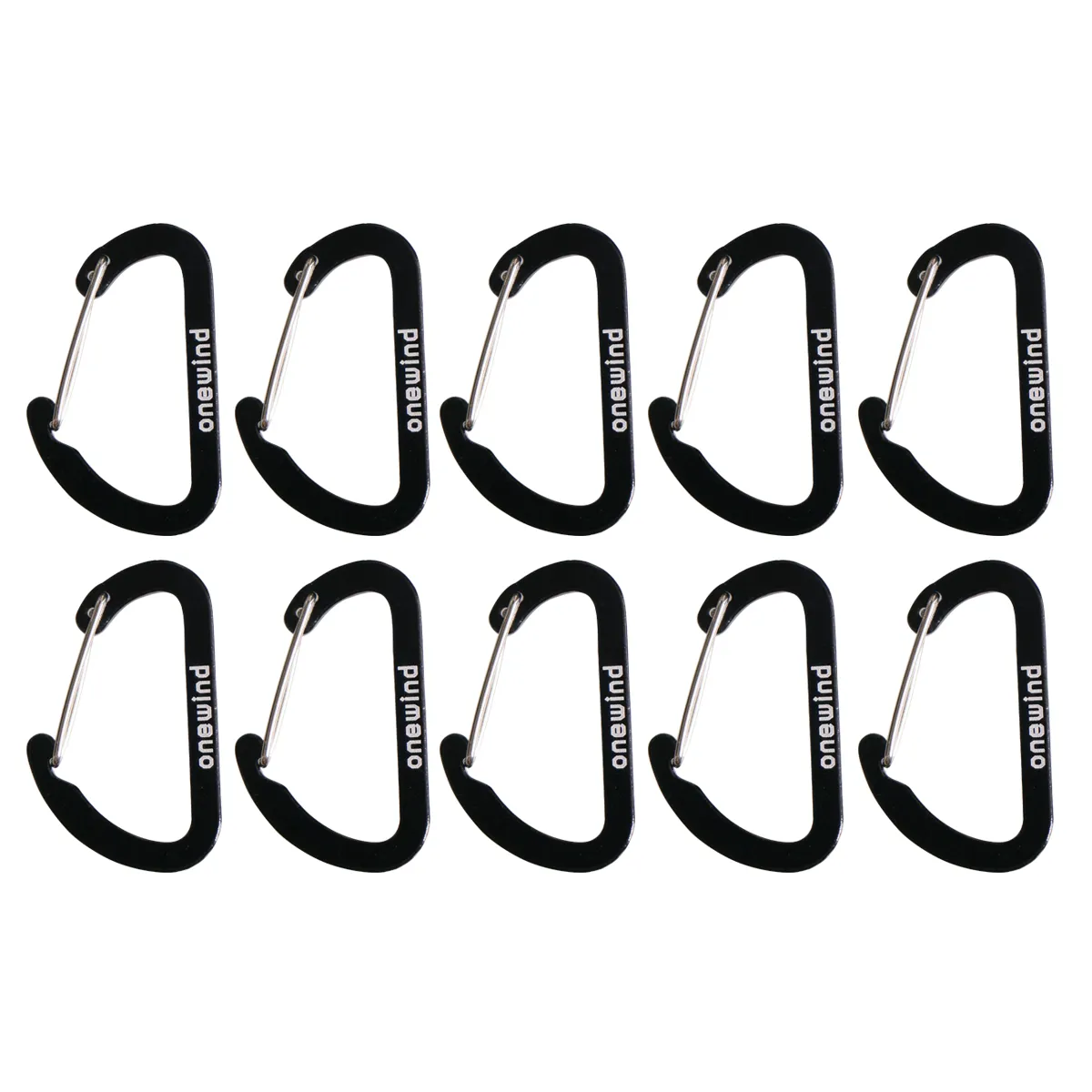 Aluminum Carabiner Quickdraws - 10PCS