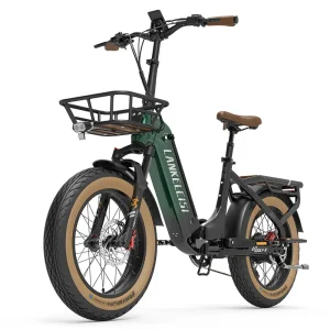 【Pas disponible】 Fat Bike Électrique LANKELEISI GOLF-X 1000W Pliant à Cadre Bas